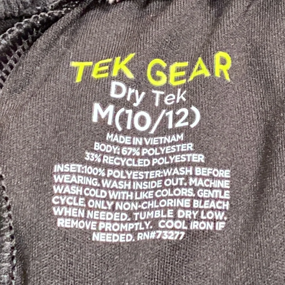 Tek Gear Pull-up Athletic Black Shorts, Unisex Size M (10/12)